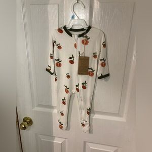 NWT Kyte Baby Persimmon Zippered Footie - Size 3-6m